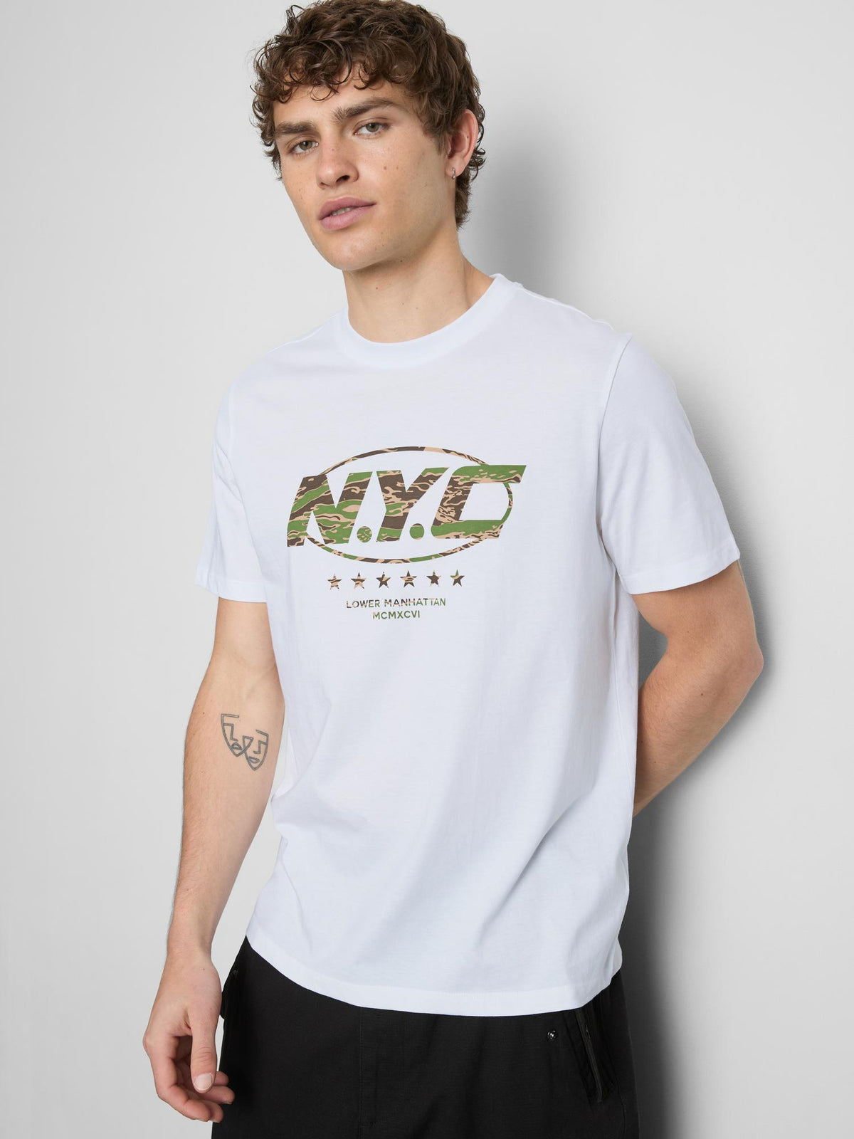 NYC Camo Graphic T-Shirt - White