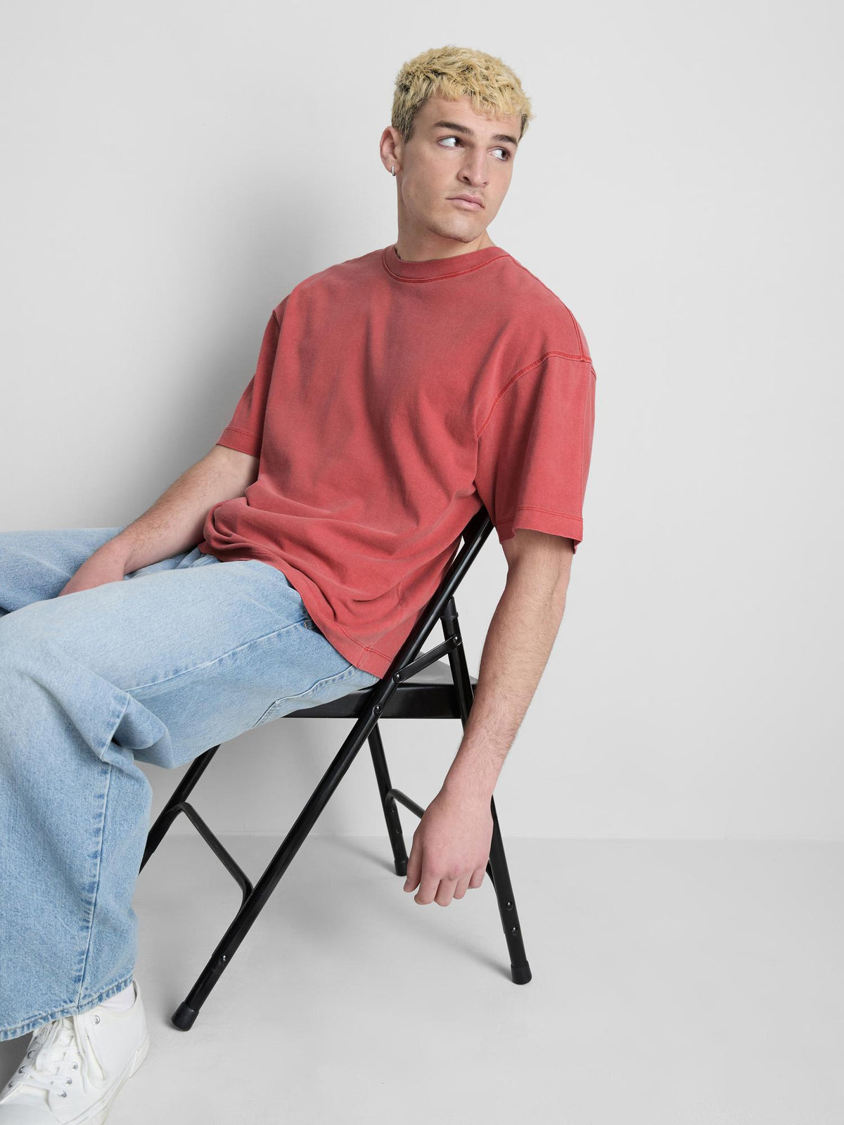 Essential Short Sleeve Boxy T-shirt - Red