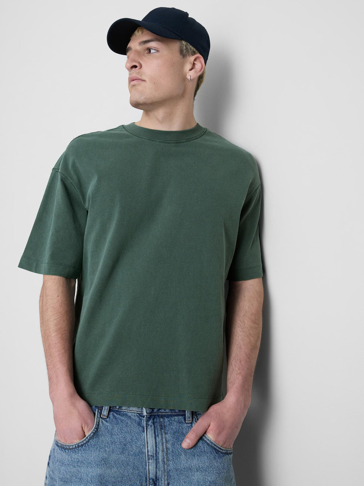 Essential Short Sleeve Boxy T-shirt - Green