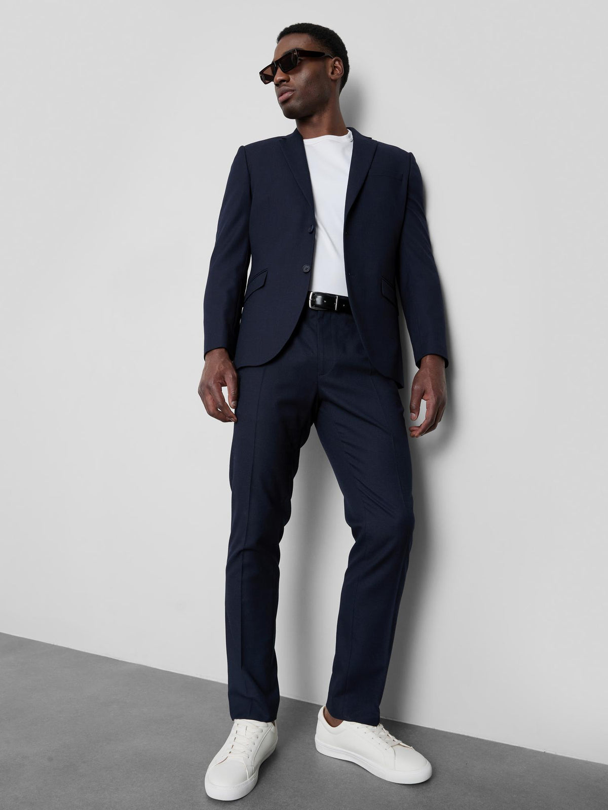 Slim Fit Suit Jacket - Navy