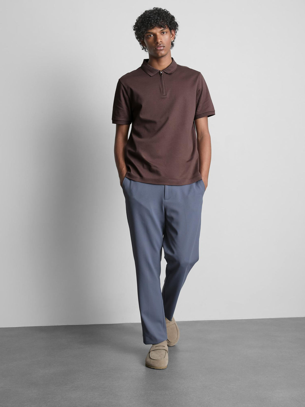 The Edit Smart Polo Shirt - Burgundy