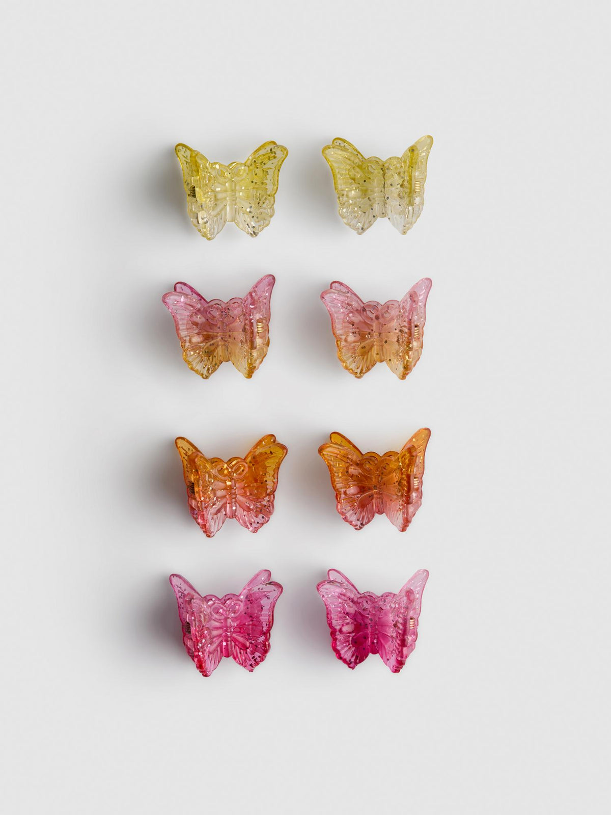 8pk Butterfly Claw Clips - Multi