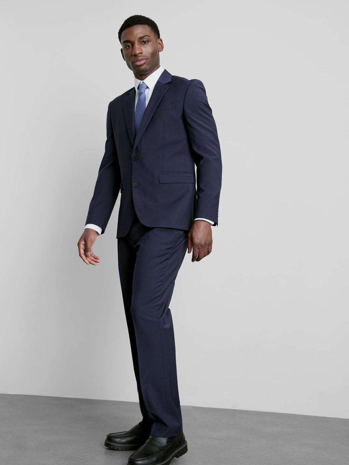 Regular Fit Classic Suit Trousers - Navy