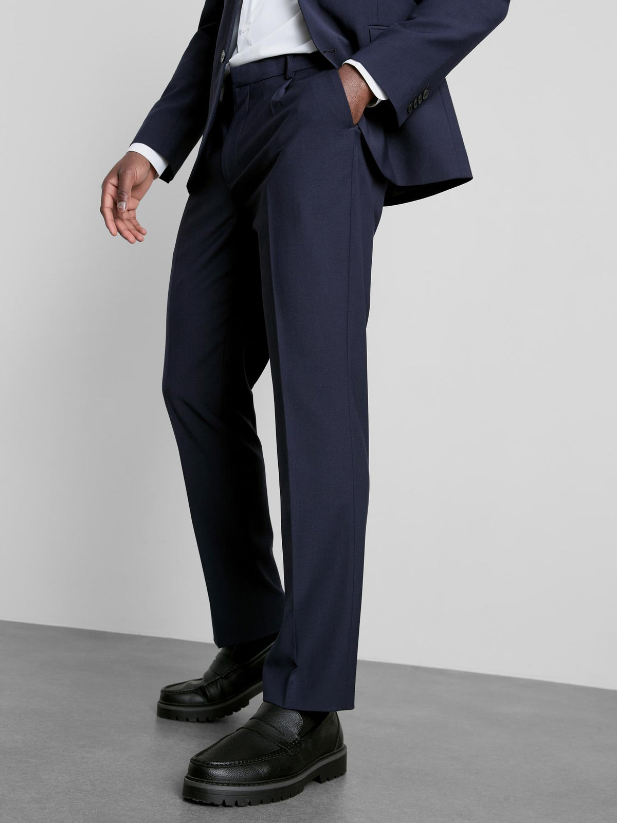 Regular Fit Classic Suit Trousers - Navy