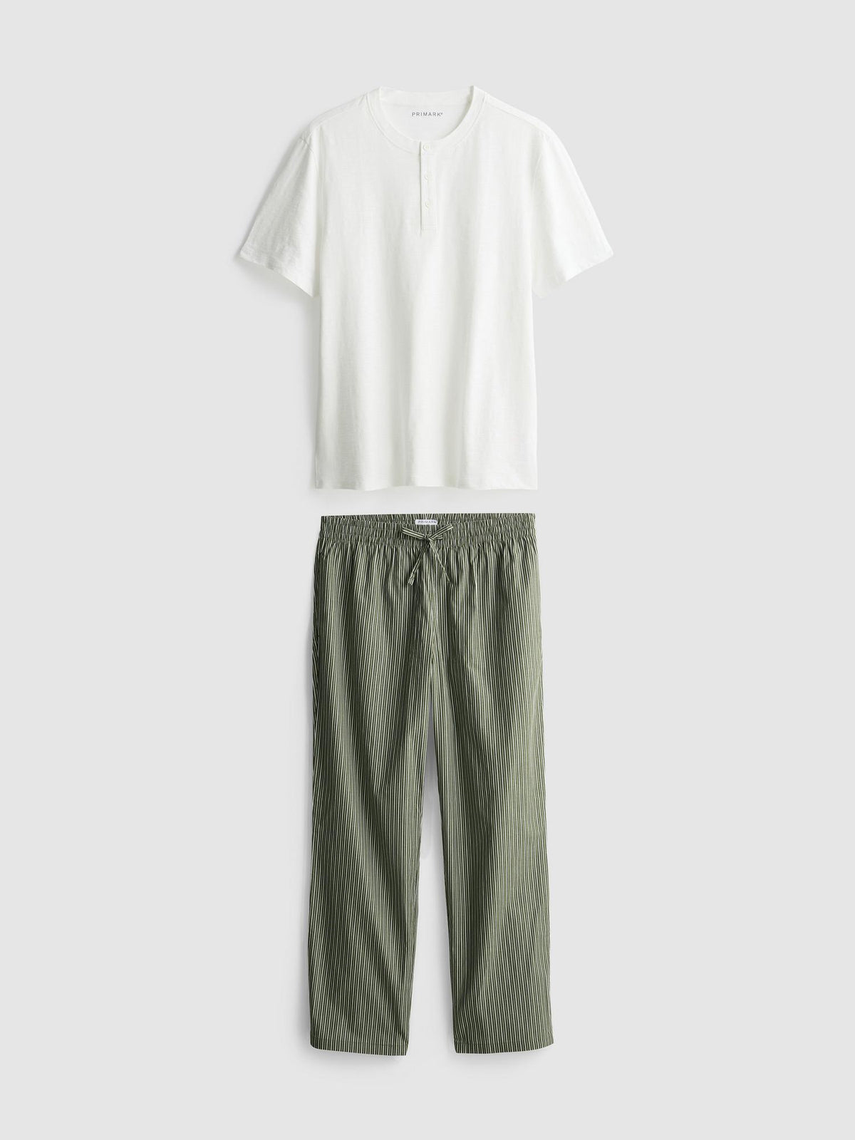 Pinstripe Pyjama Set - White