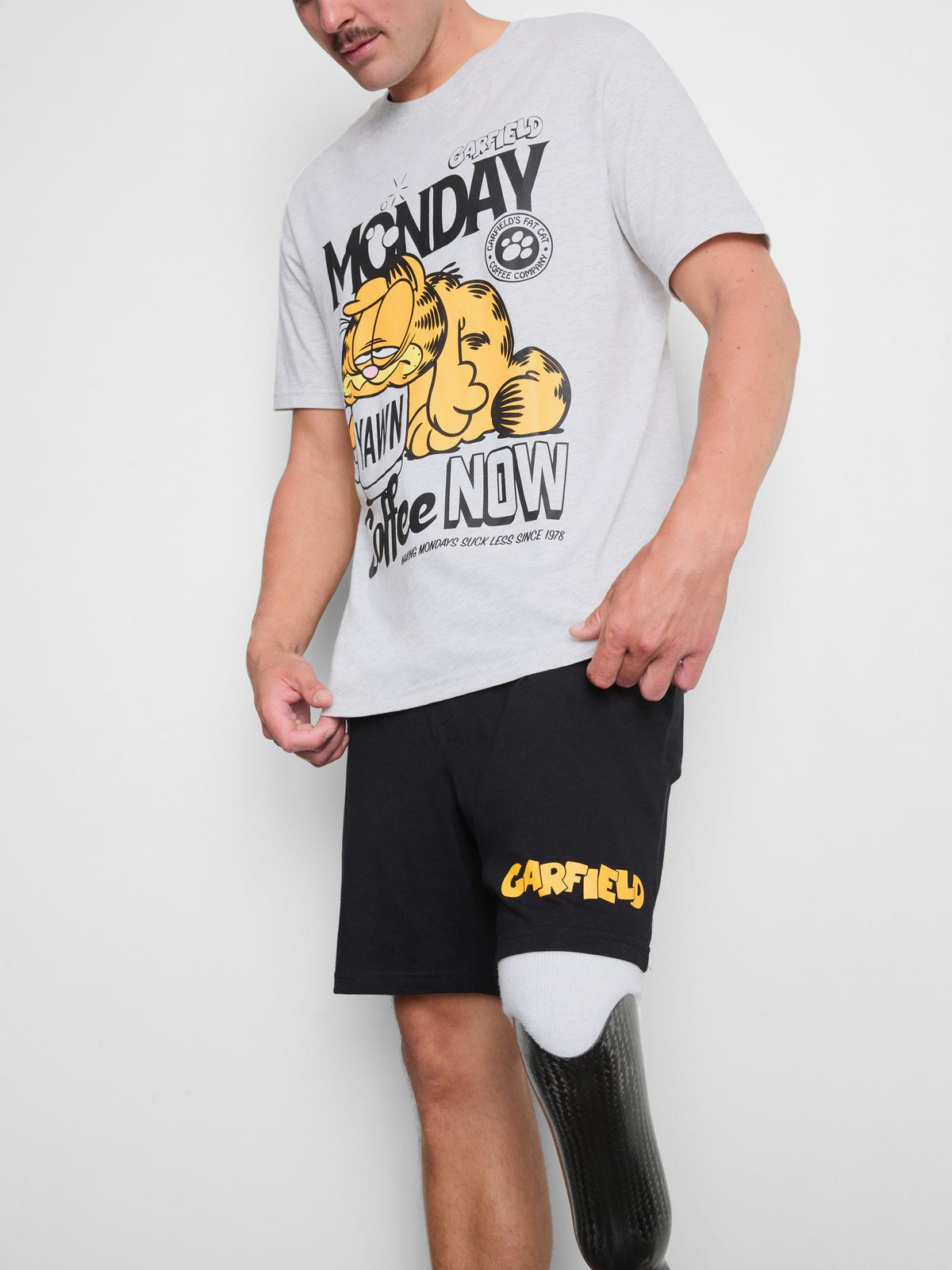 Garfield Pure Cotton Short Pyjama Set - White