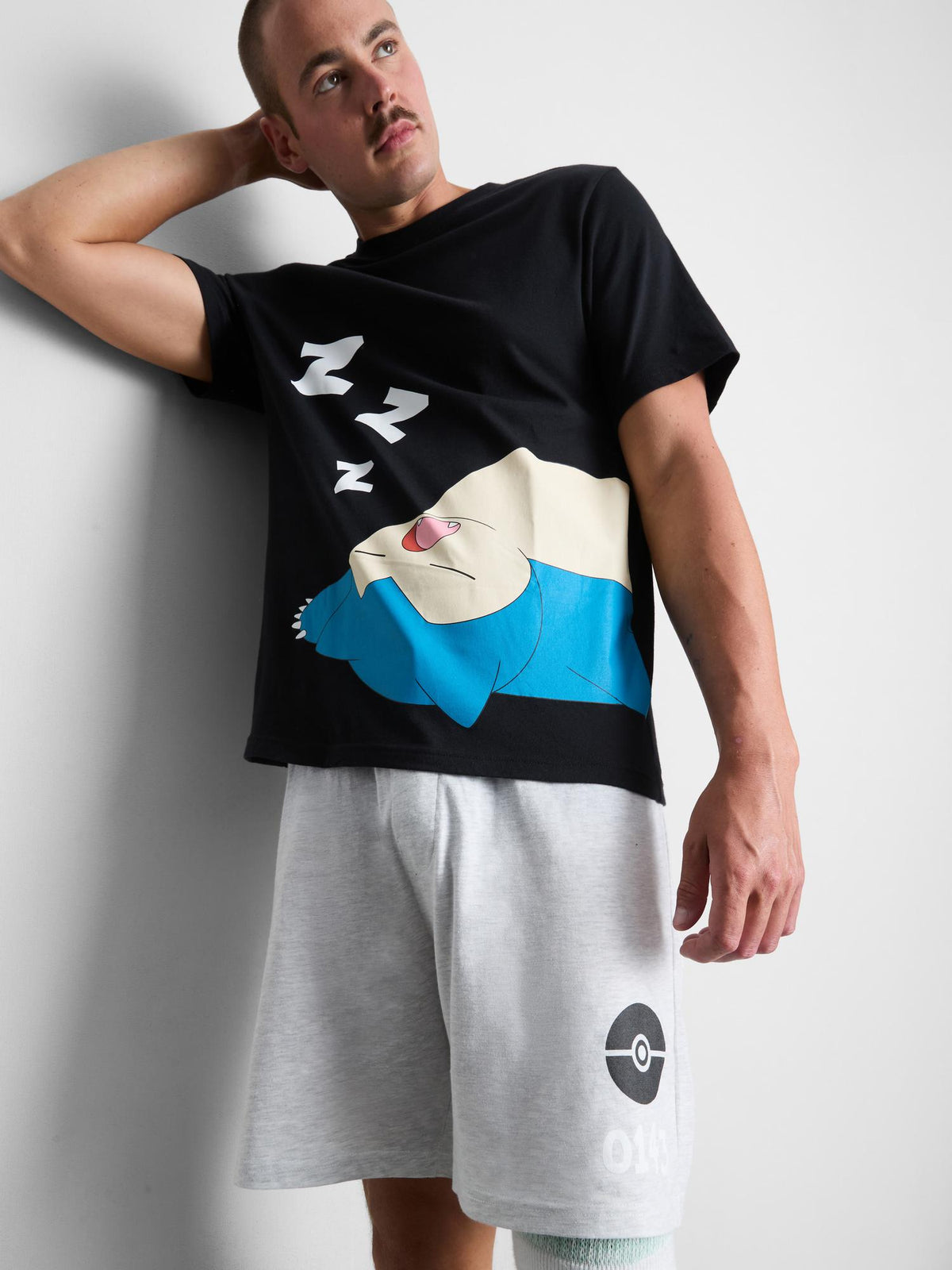 Pokémon Snorlax Short Pyjama Set - Black