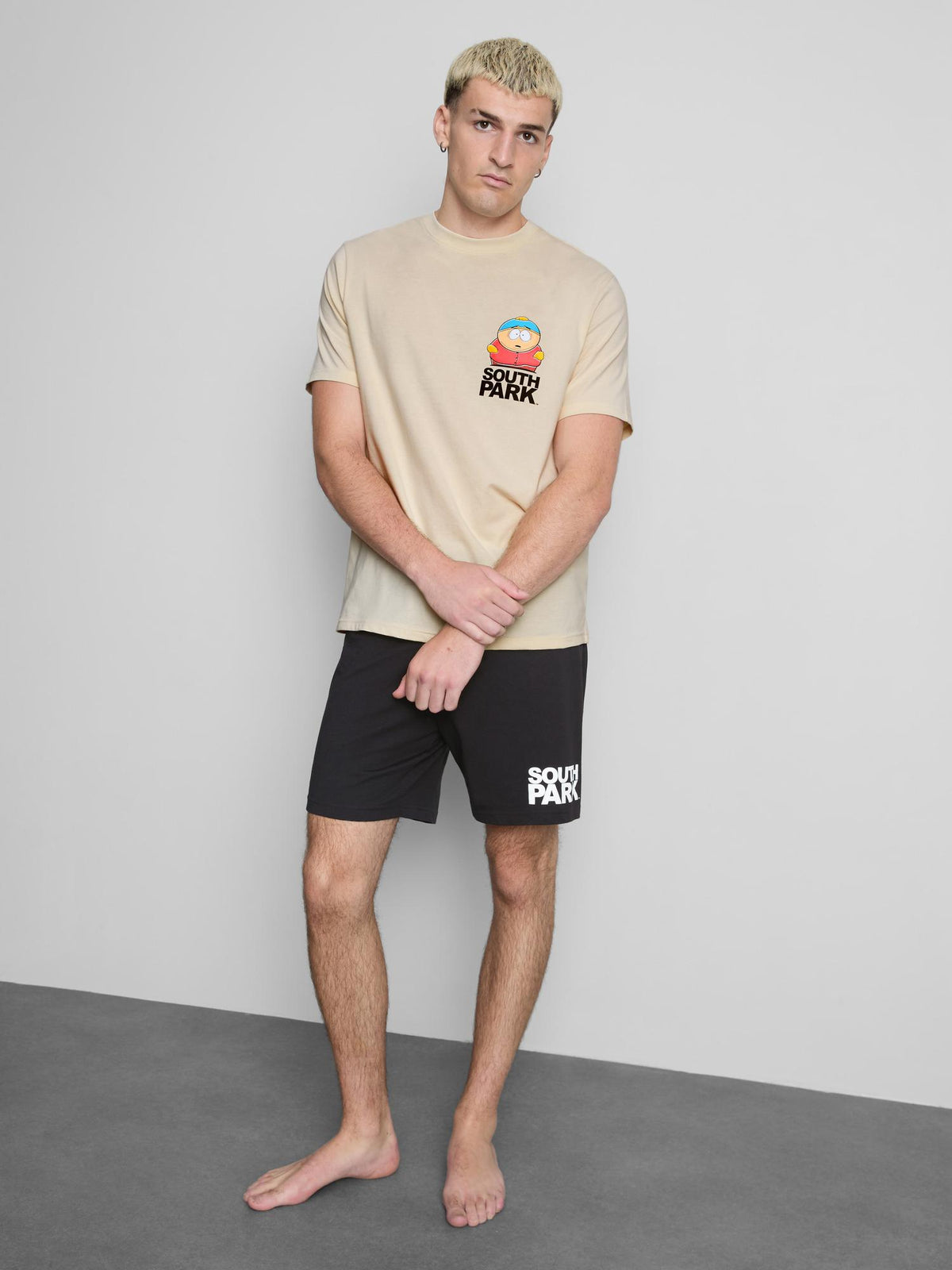 South Park Pure Cotton Short Pyjama Set - Ecru