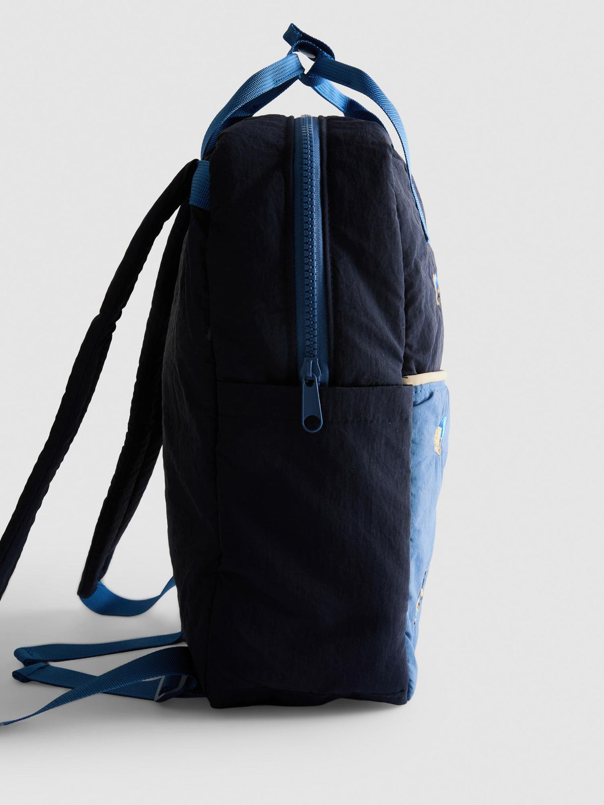Embroidered School Backpack - Navy