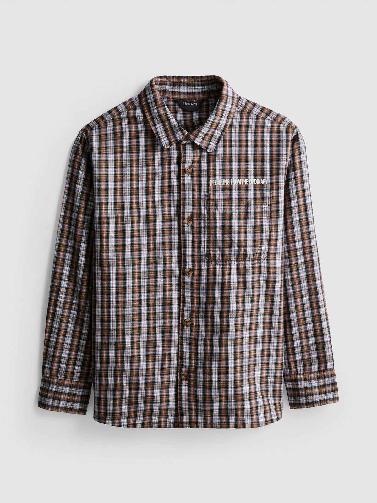 7-15yrs | Printed Long Sleeve Shirt - Brown