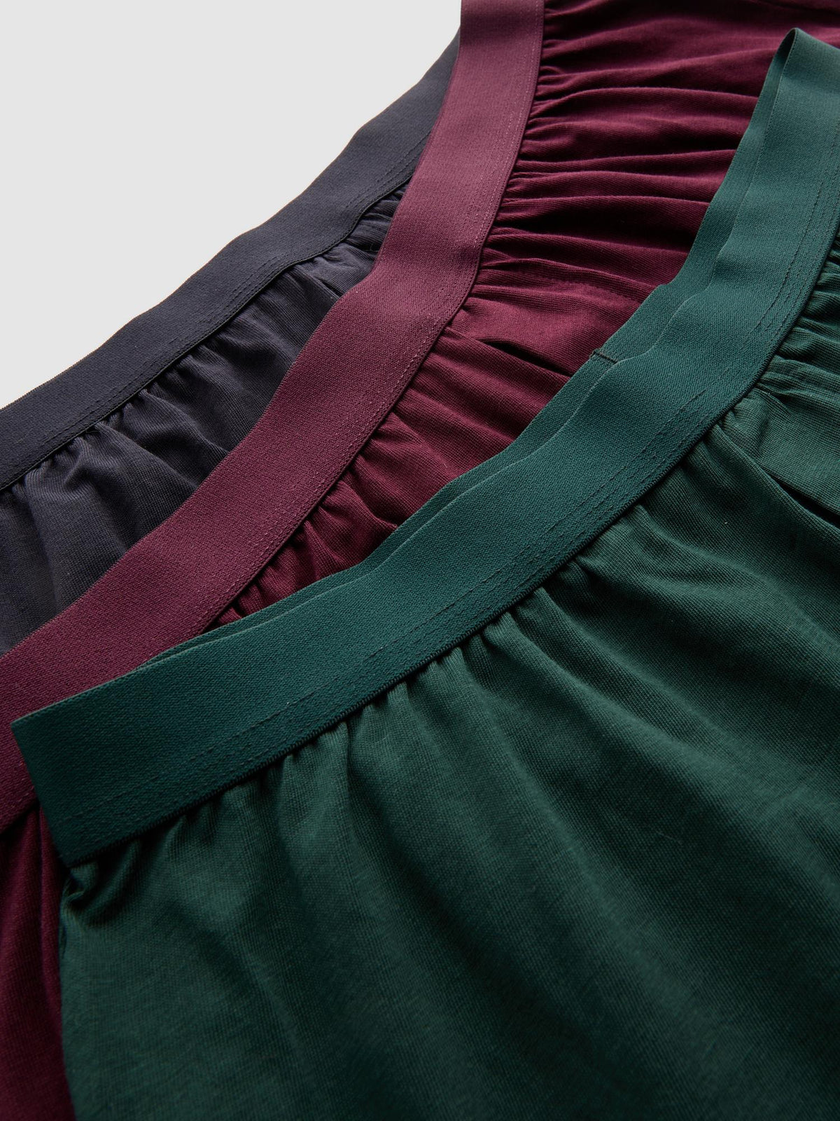 3pk Pure Cotton Boxer Shorts - Burgundy