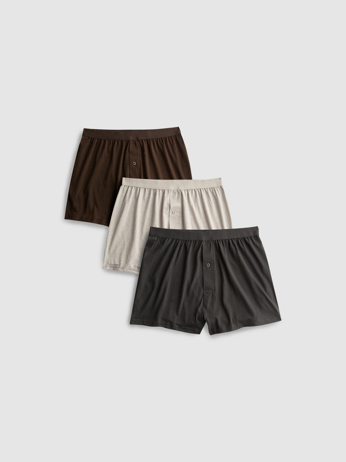 3pk Pure Cotton Boxer Shorts - Charcoal