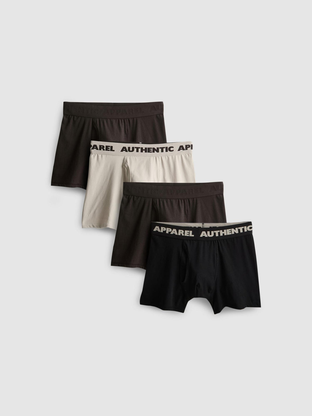 4pk Cotton Rich Stretch Boxer Trunks - Brown