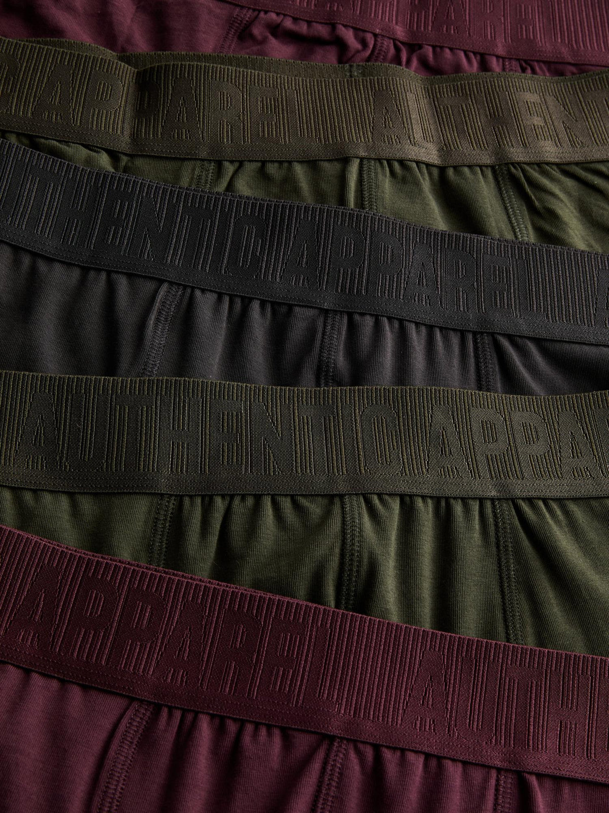 5pk Stretch Boxer Trunks - Burgundy