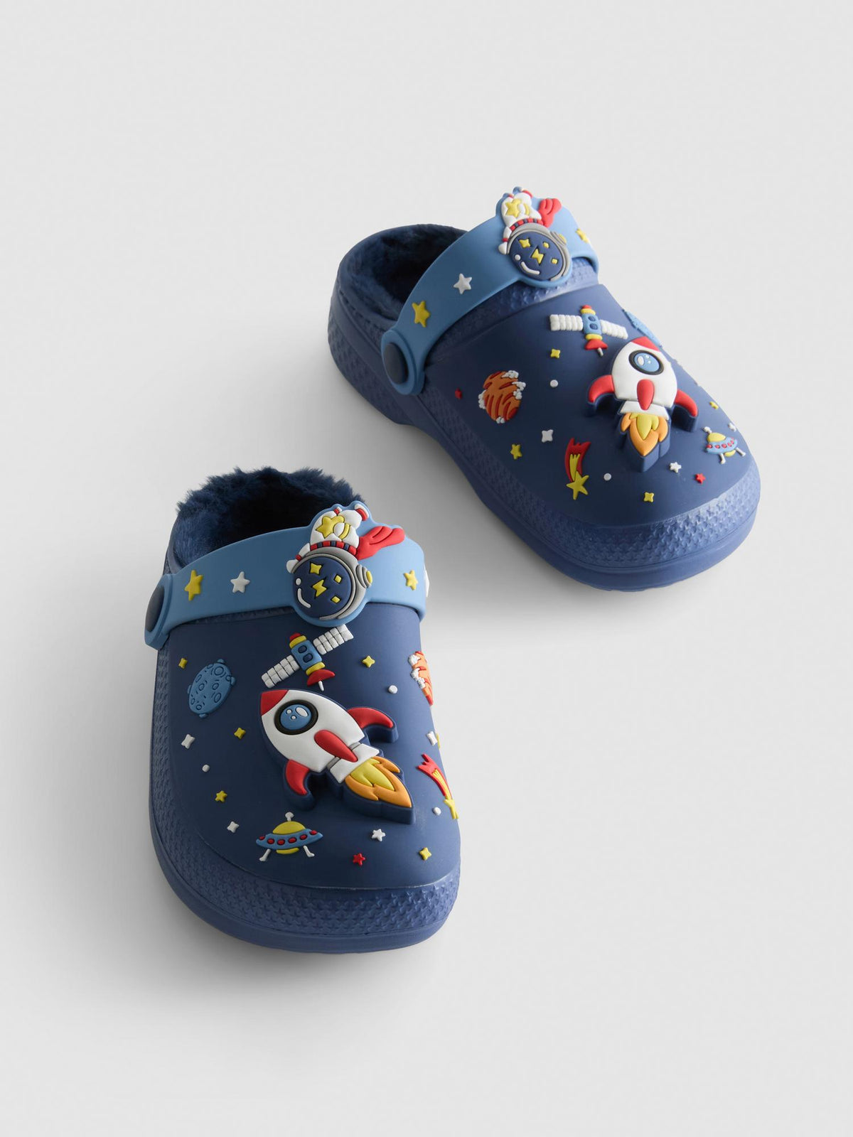 Space Charm Lined Clogs - Navy