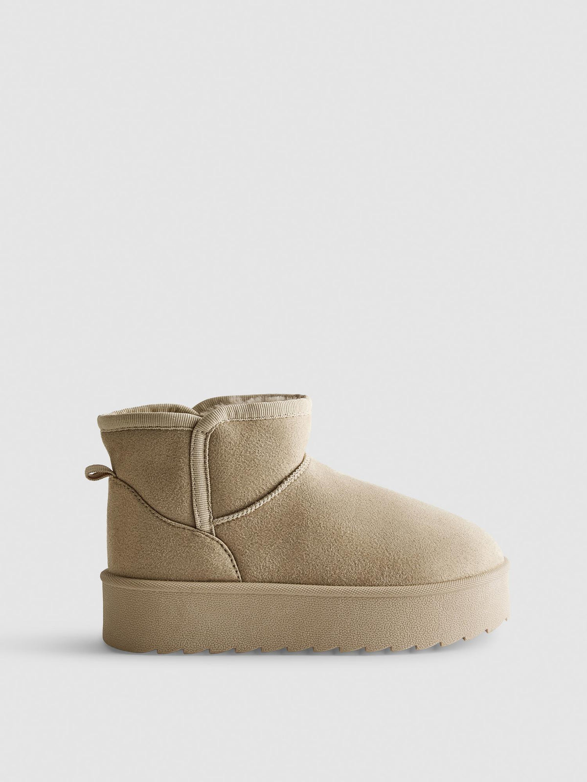 Chunky Sole Ankle Boots - Sand