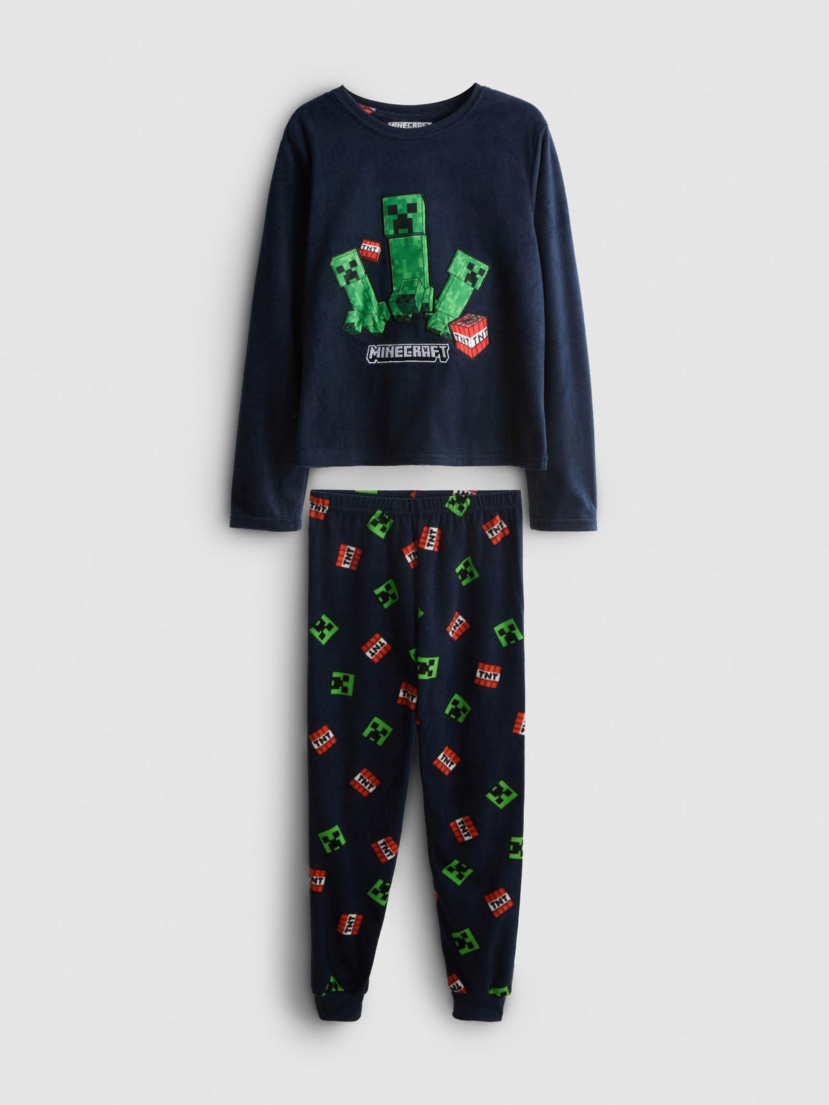 5-15yrs | Minecraft Fleece Pyjamas - Green