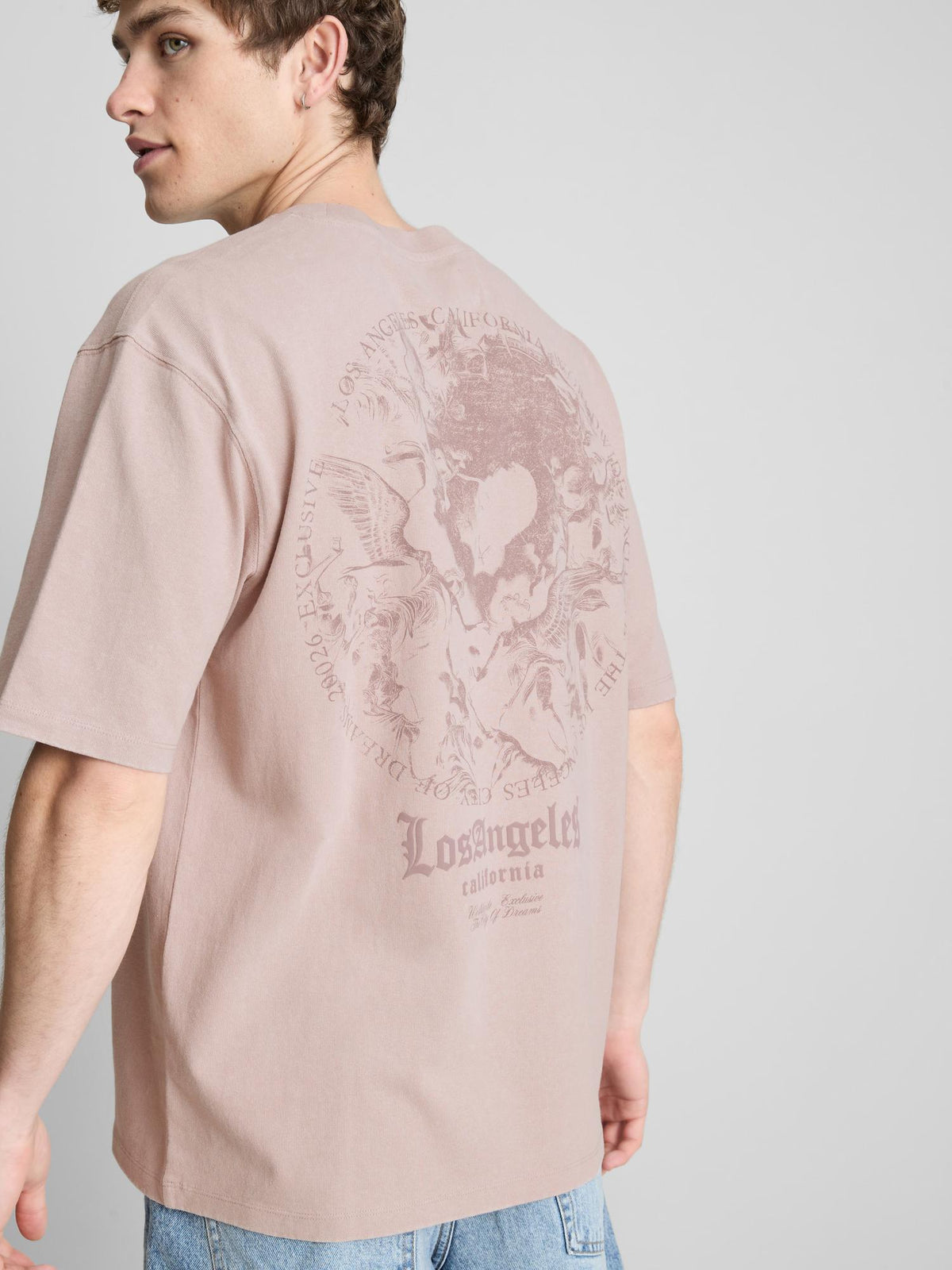 Los Angeles Slogan T-Shirt - Pink