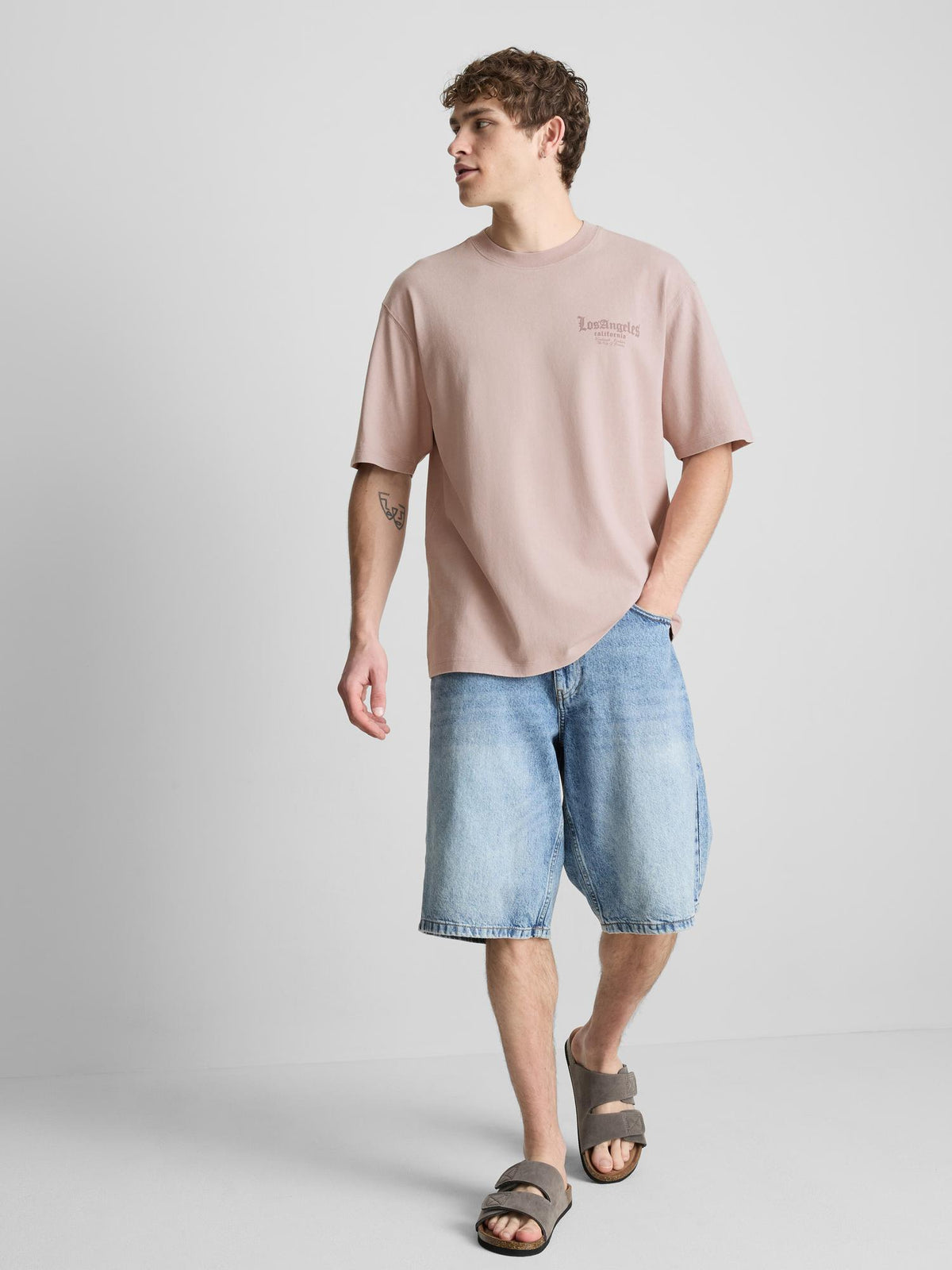 Los Angeles Slogan T-Shirt - Pink