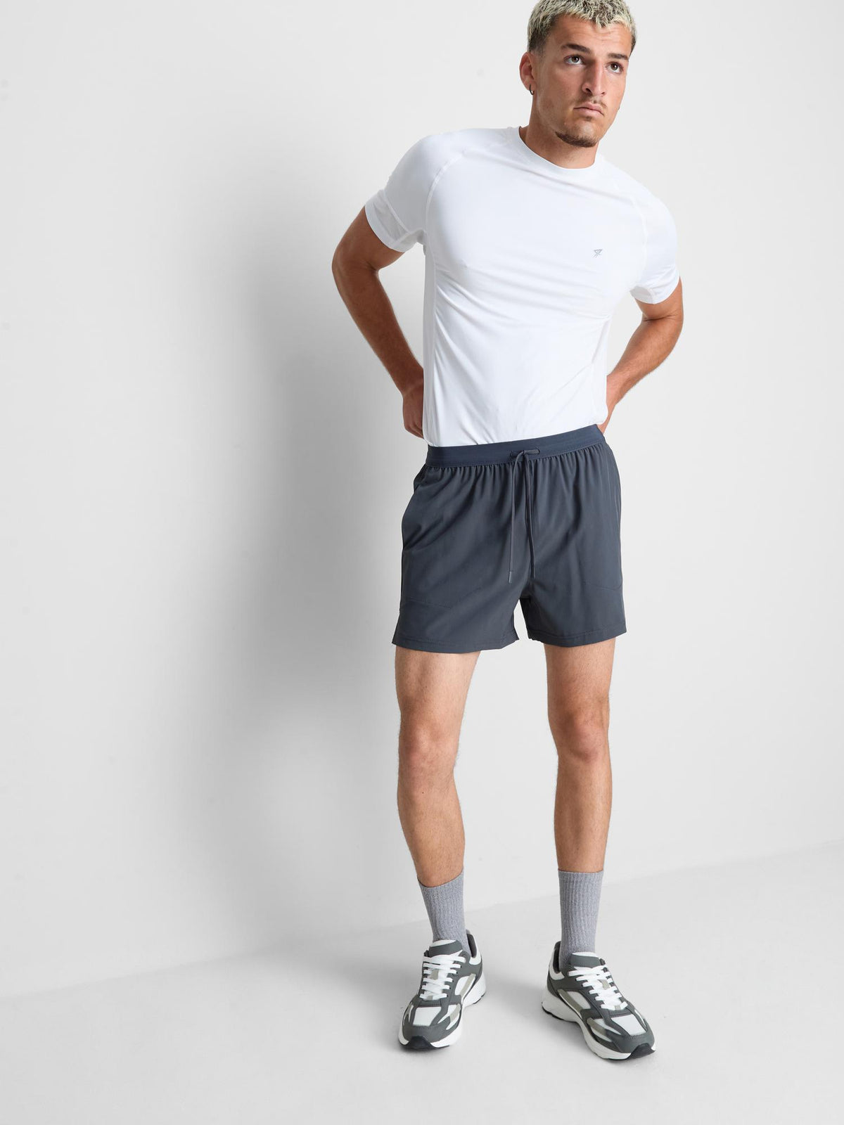 Drawstring Gym Shorts - Blue