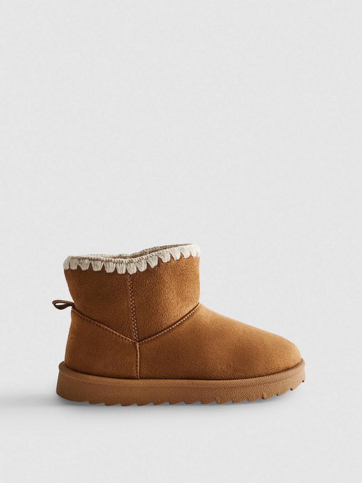 Lined Ankle Boots - Tan