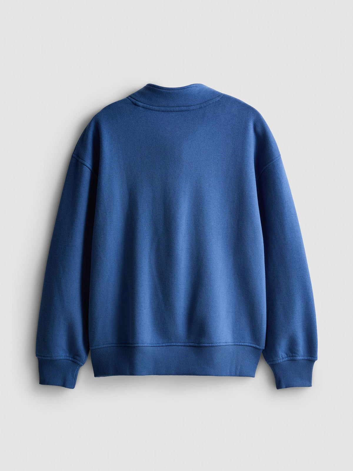 7-15yrs | Cotton Rich Half-Zip Sweatshirt - Mid Blue