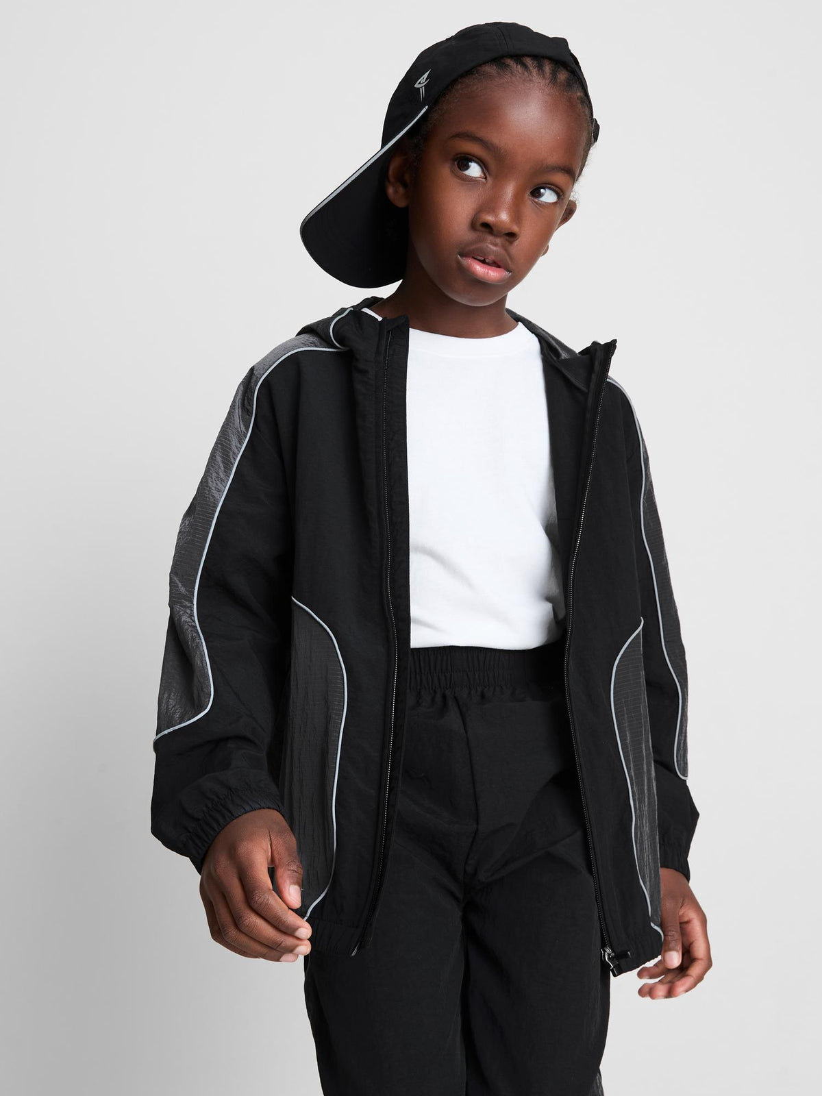 7-15yrs | Zip-Up Shell Jacket - Charcoal