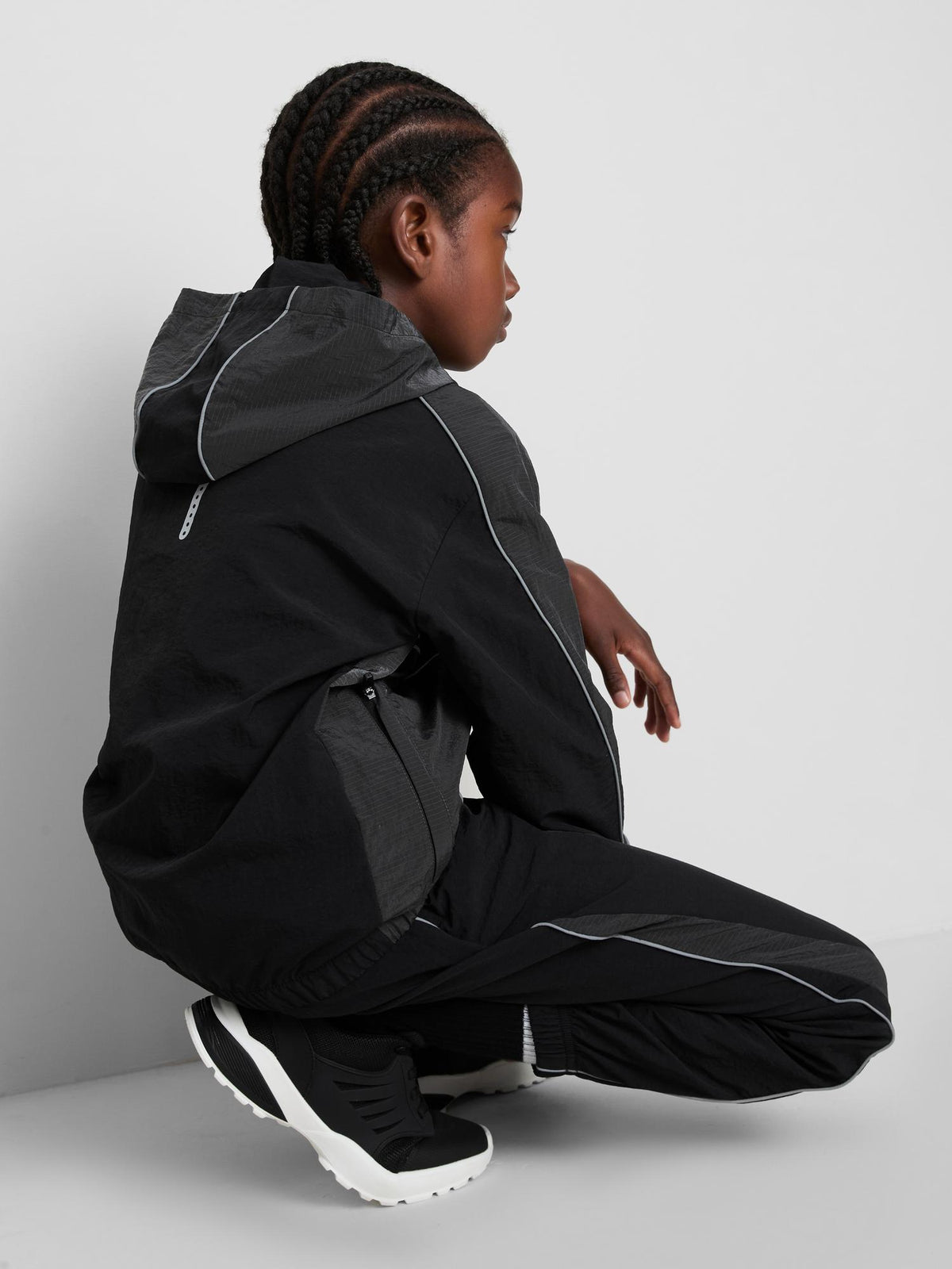 7-15yrs | Zip-Up Shell Jacket - Charcoal
