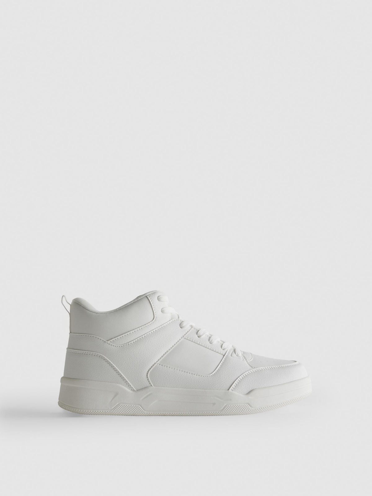 High-Top Lace-Up Trainers - White
