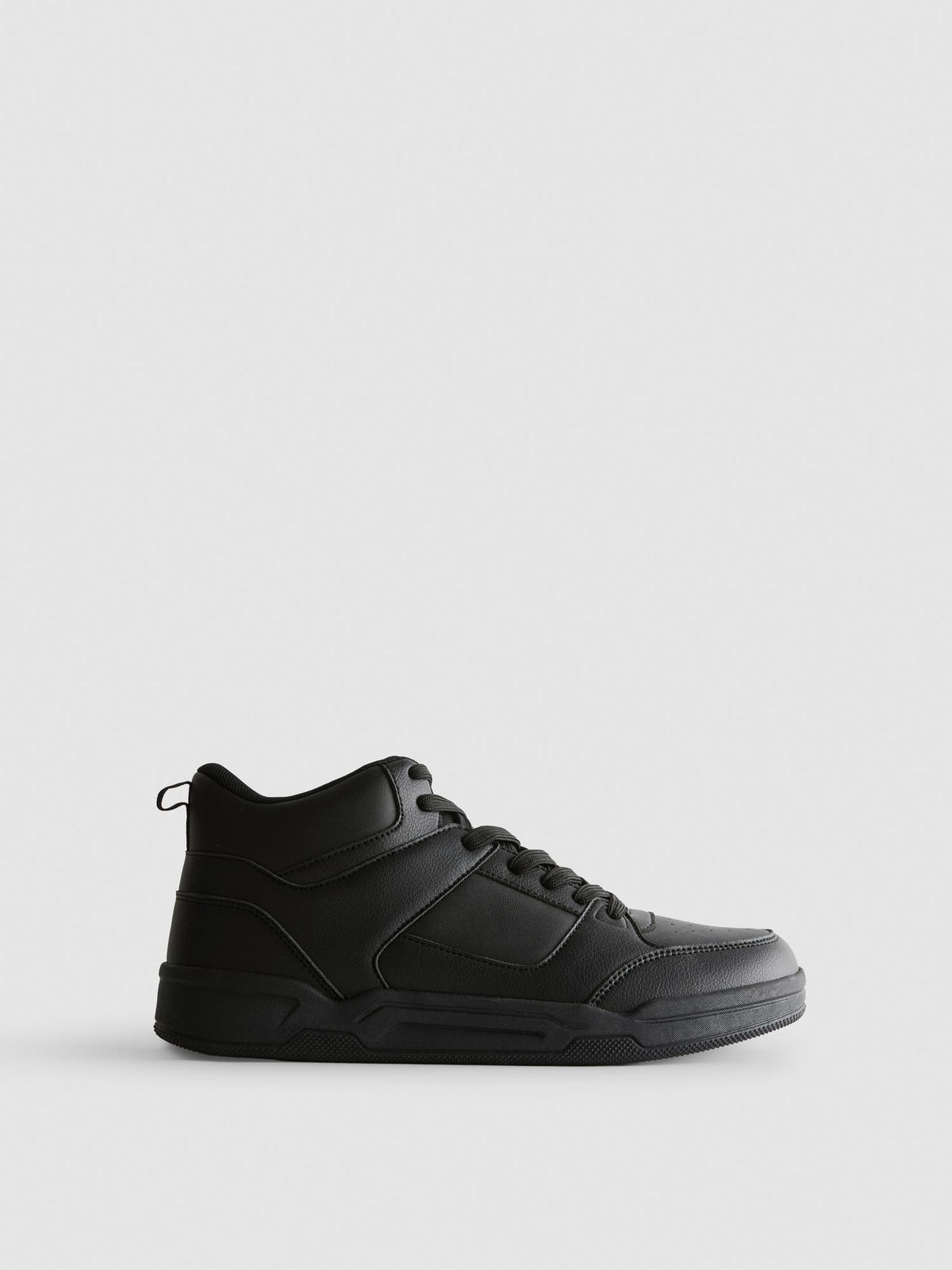 High-Top Lace-Up Trainers - Black