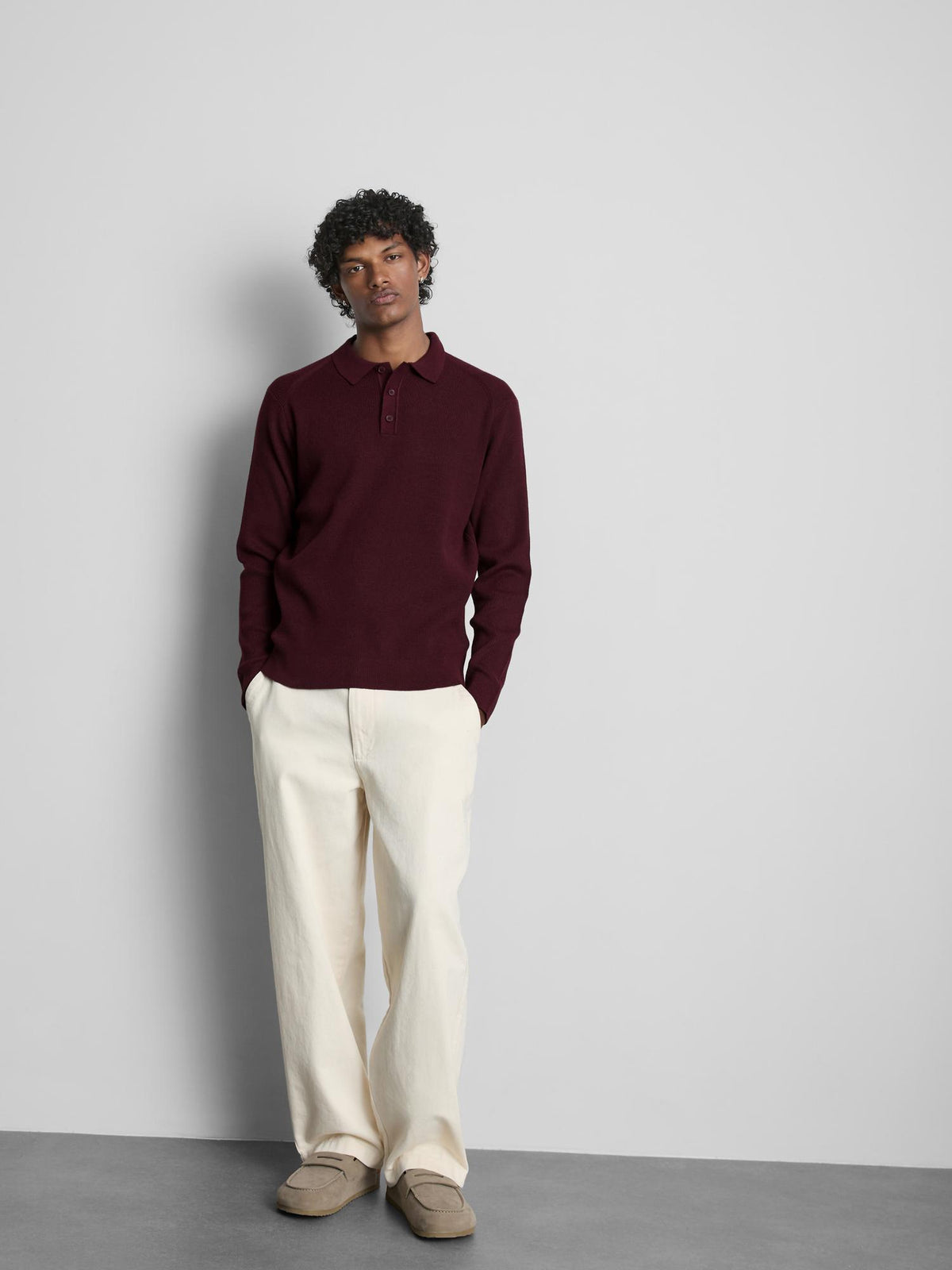 Knitted Polo Shirt - Red