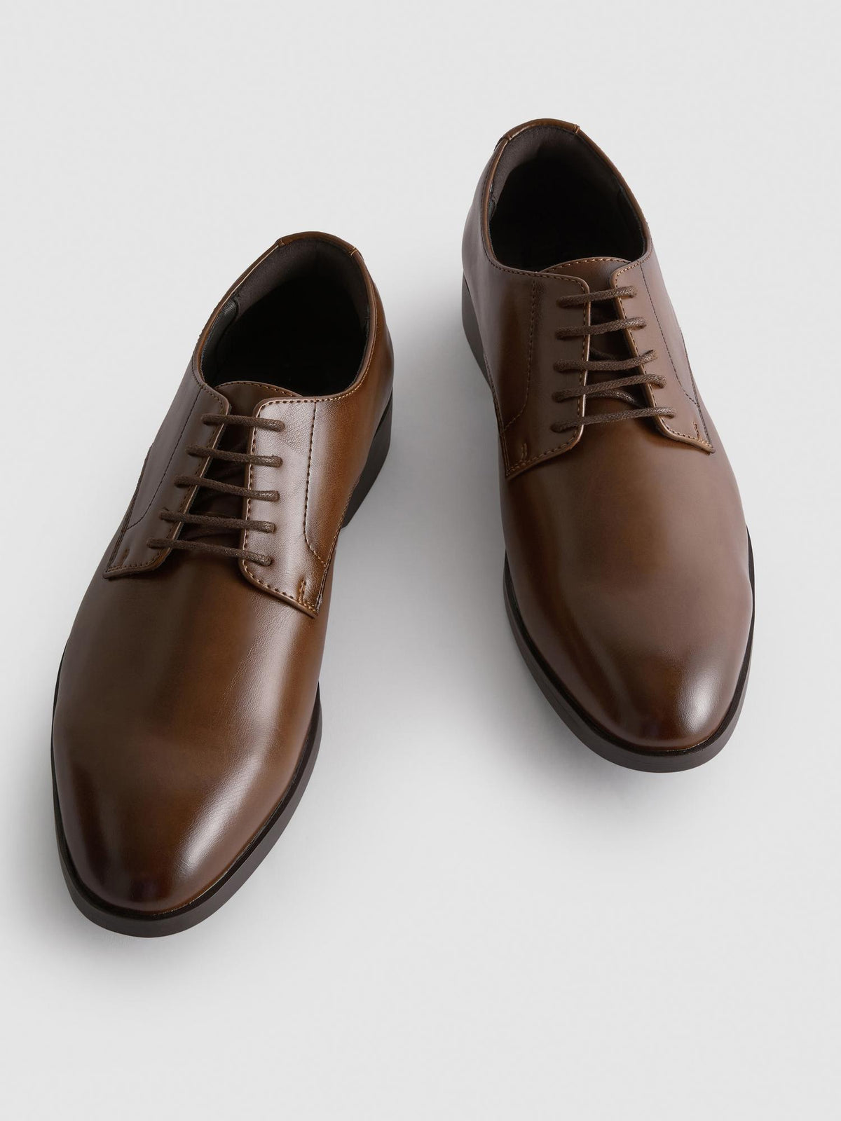 Lace-Up Formal Shoes - Brown