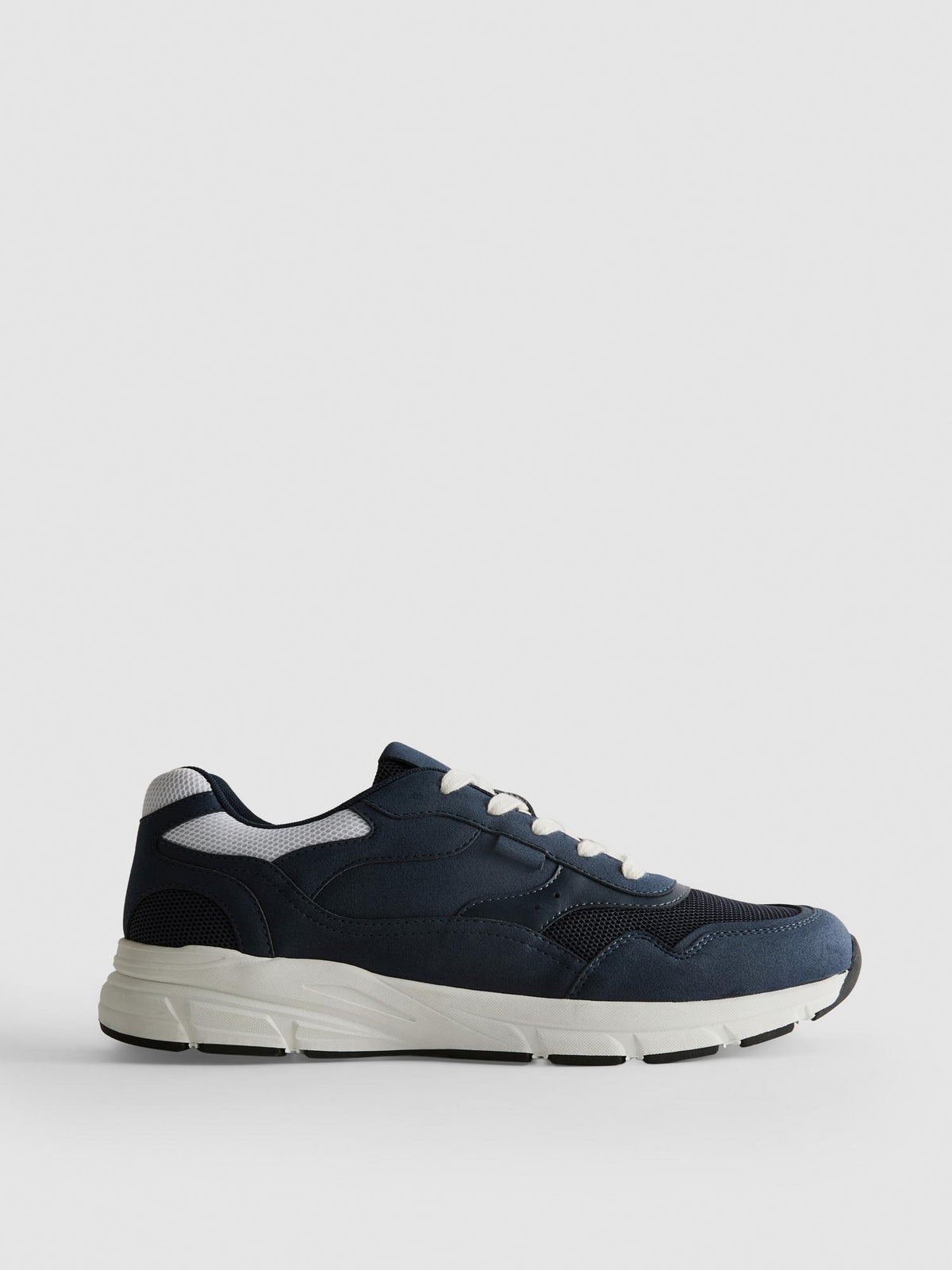 Chunky Lace-Up Trainers - Navy