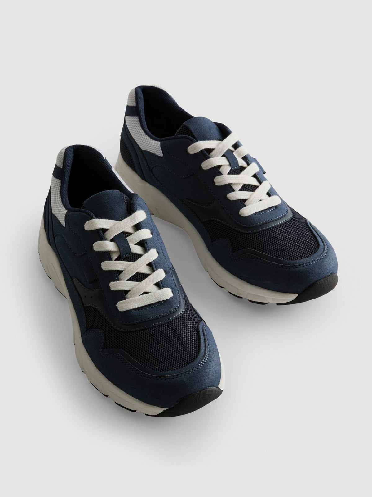 Chunky Lace-Up Trainers - Navy