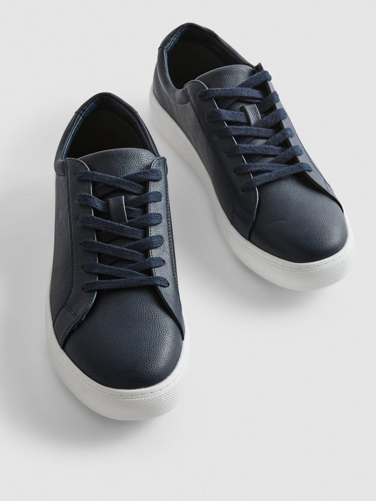 Lace-Up Low-Top Trainers - Navy