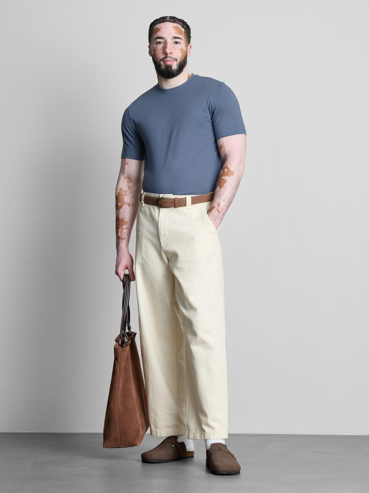 Relaxed Fit LYCRA® T-Shirt - Blue Marl