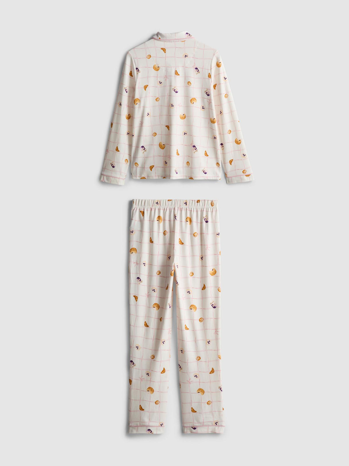 5-15yrs | Breakfast Graphic Shirt Pyjamas - Ivory
