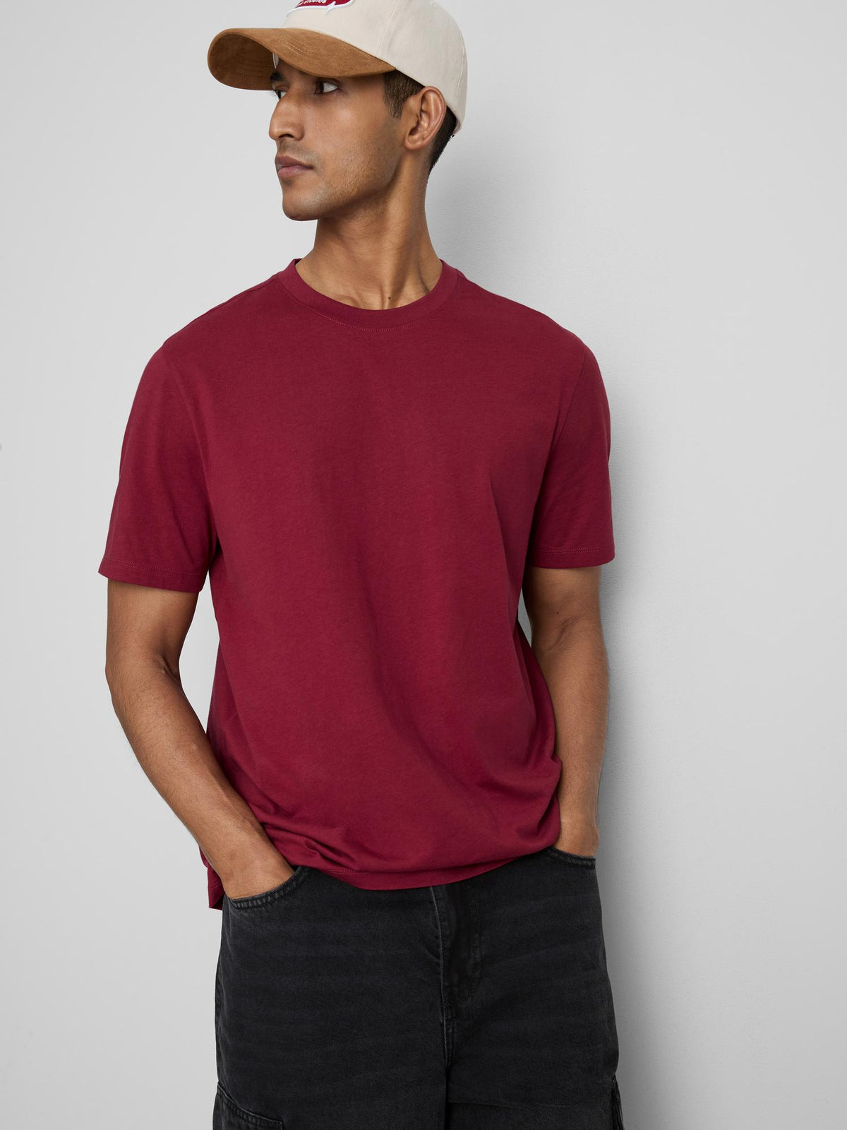 Pure Cotton Regular Fit T-Shirt - Red