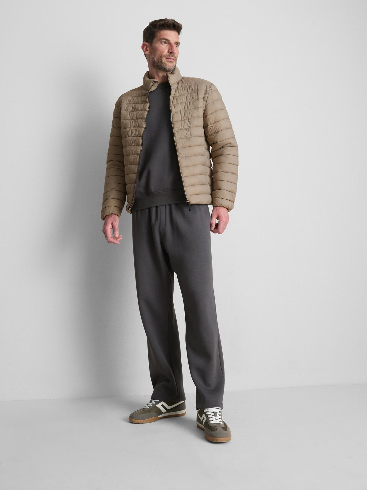 Padded Puffer Jacket - Stone