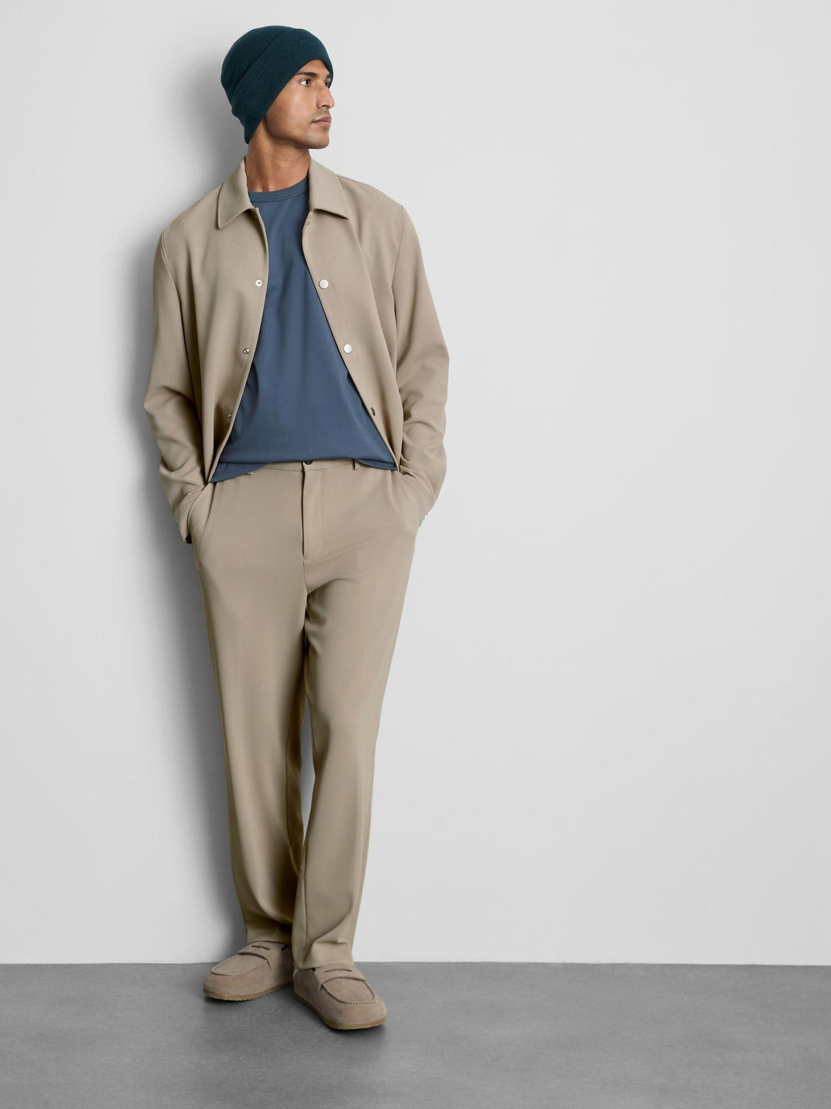 The Edit Regular Fit Suit Trousers - Stone