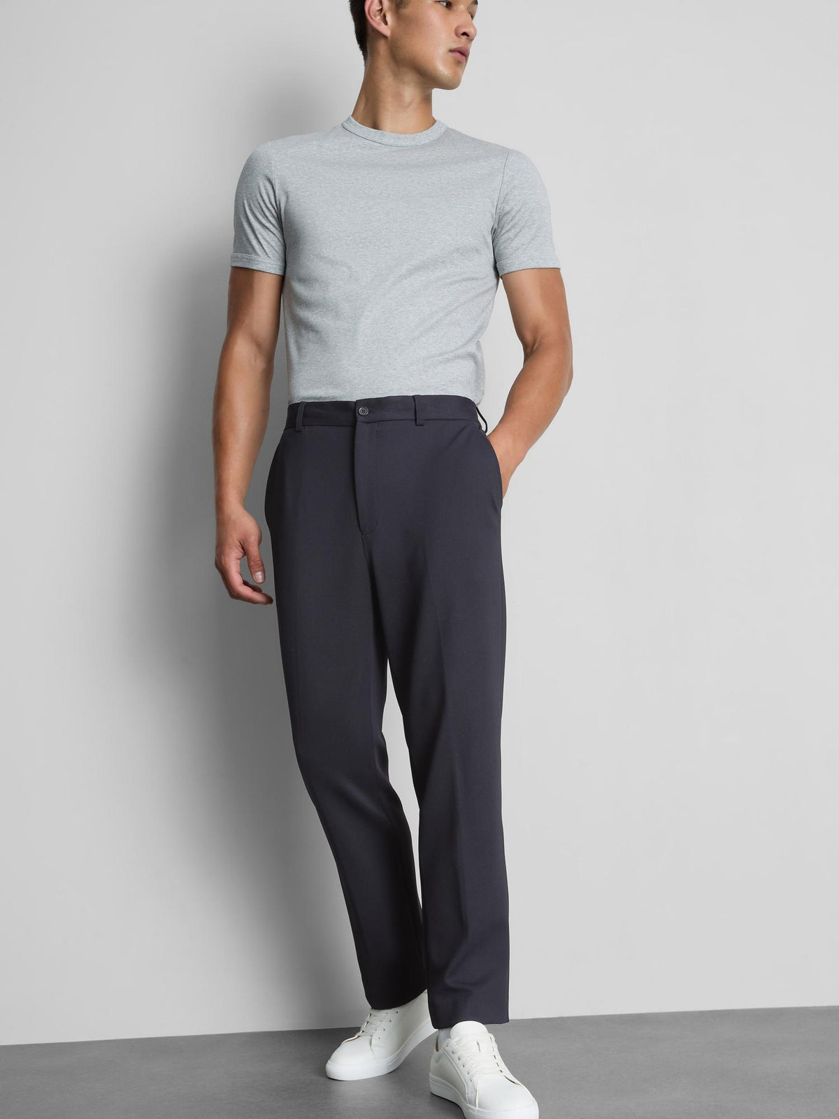 The Edit Regular Fit Suit Trousers - Navy