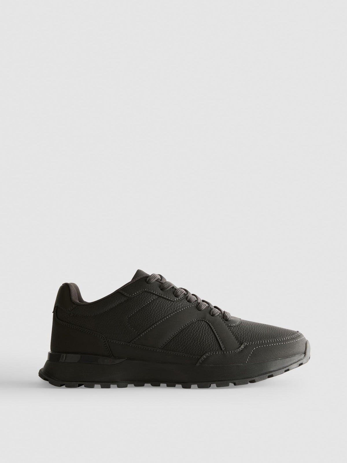 Lace-Up Trainers - Charcoal