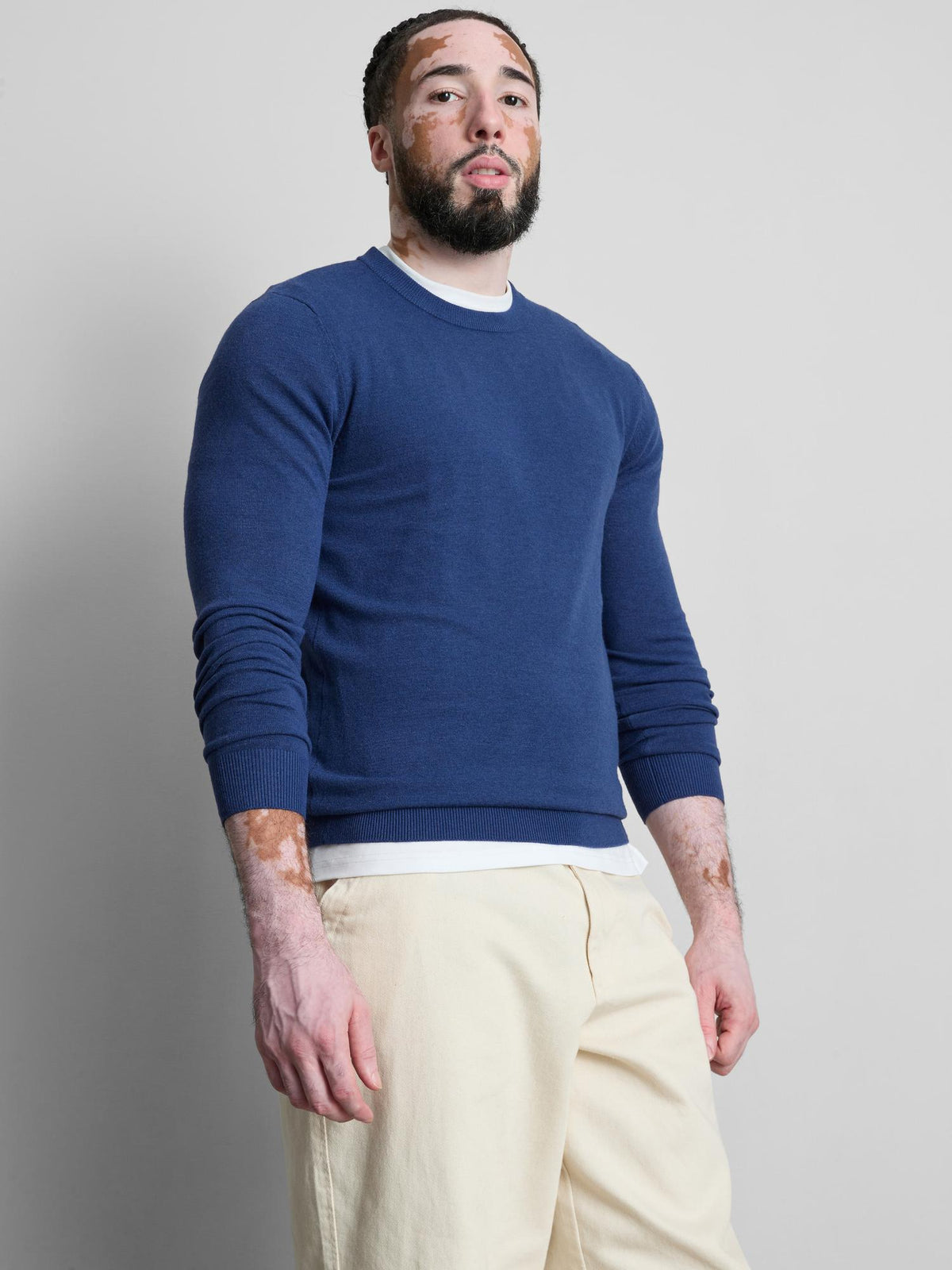 Crew Neck Jumper - Blue