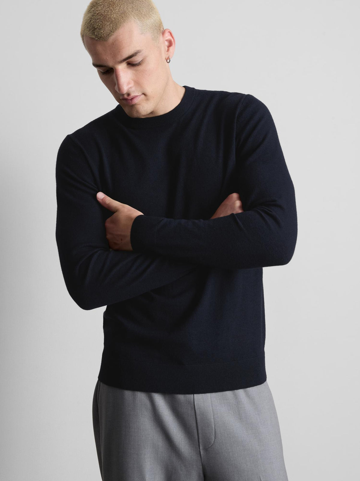 Crew Neck Jumper - Navy