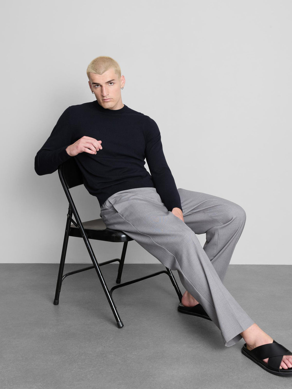 Crew Neck Jumper - Navy
