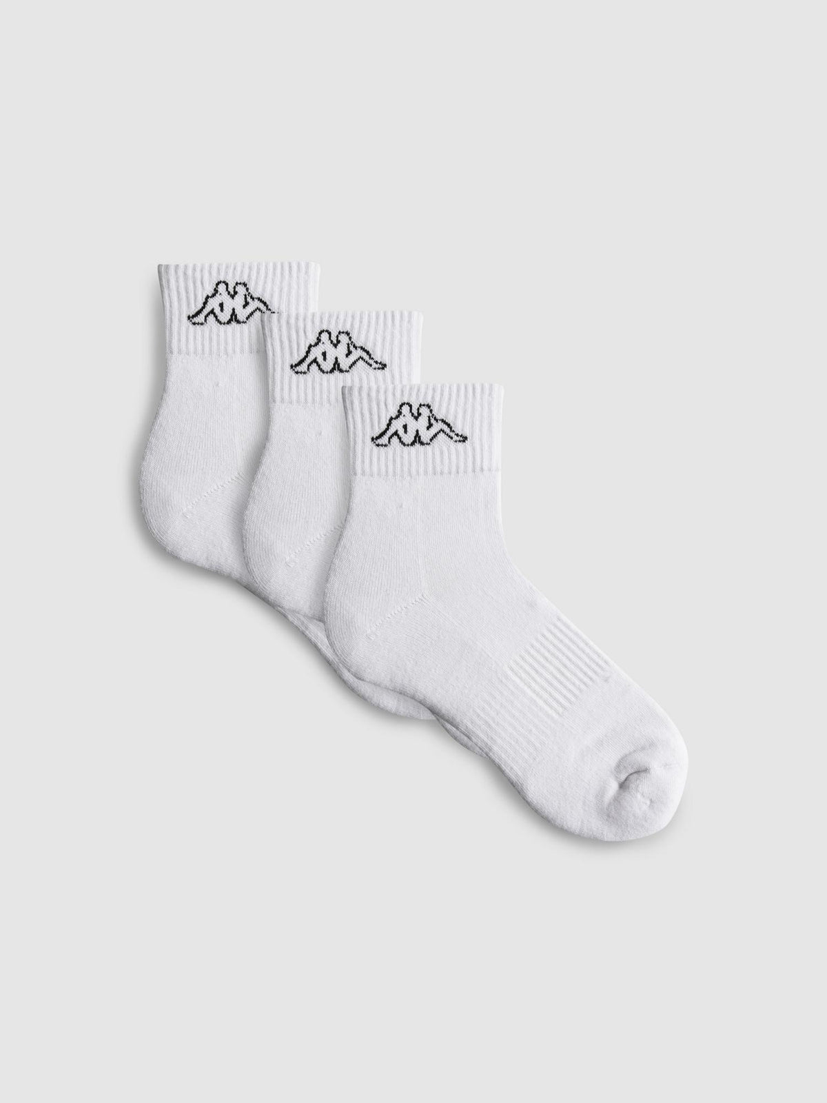 3pk Kappa Sports Socks - White