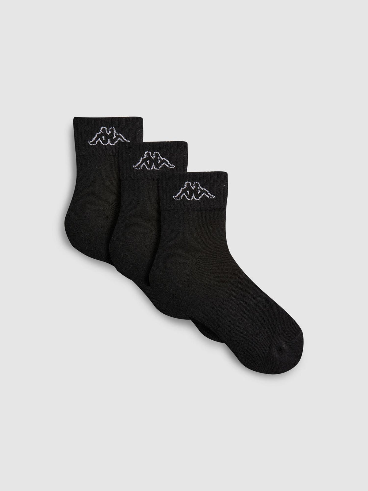 3pk Kappa Sports Socks - Black