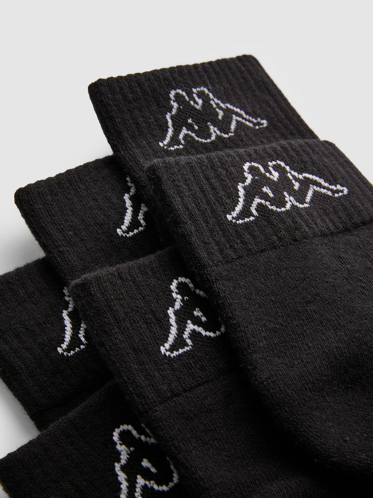 3pk Kappa Sports Socks - Black