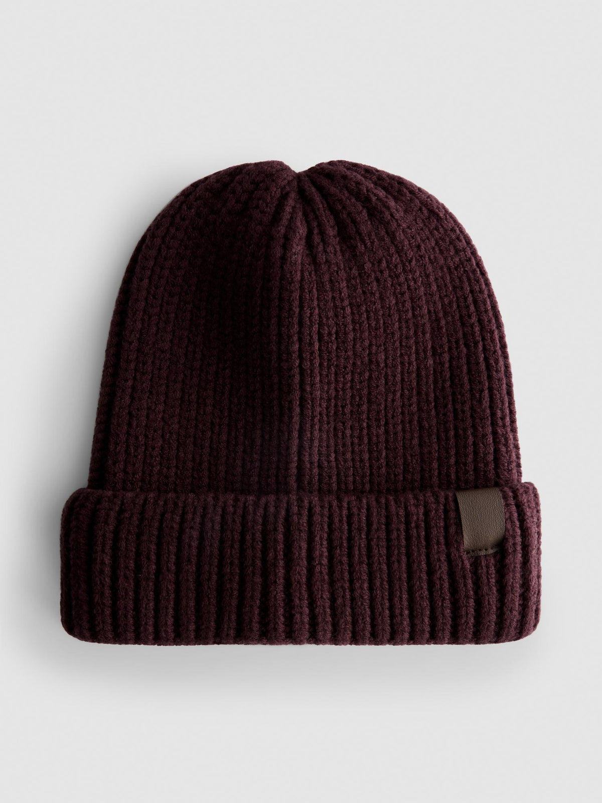 Ribbed Beanie Hat - Dark Brown