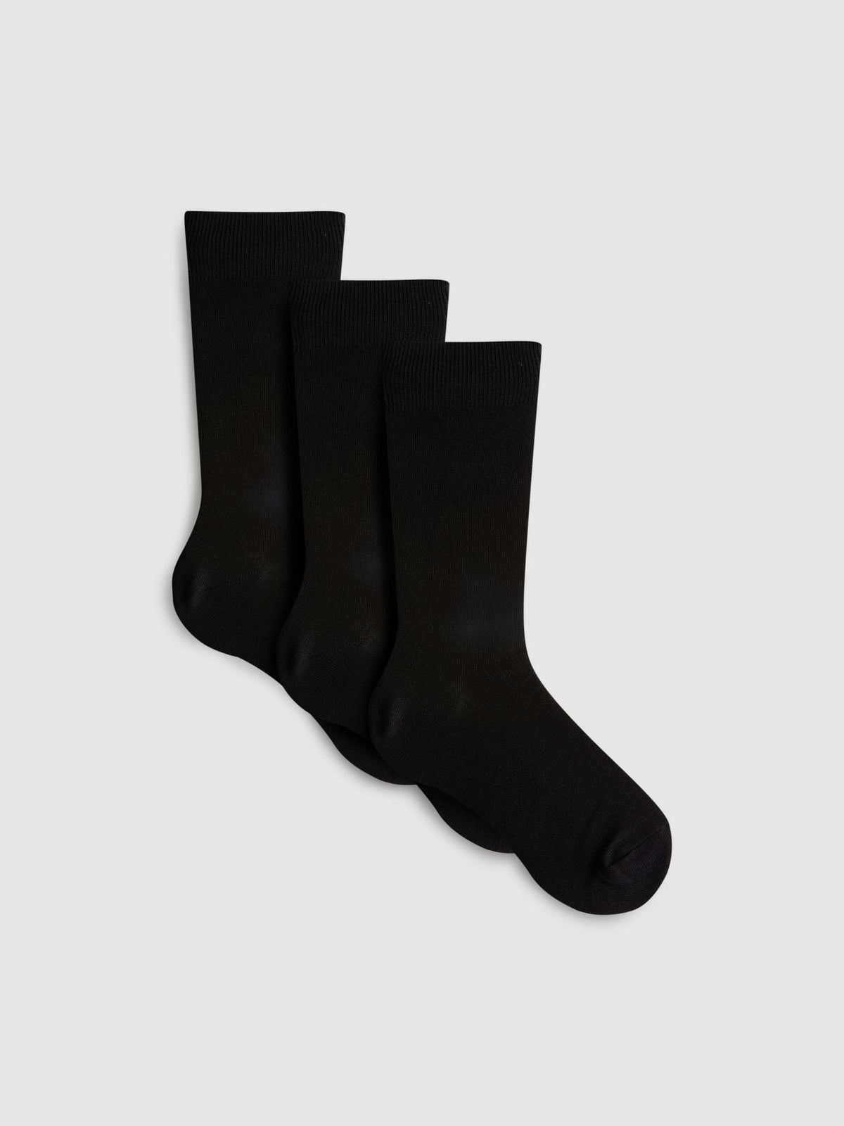 3pk Modal Rich Socks - Black